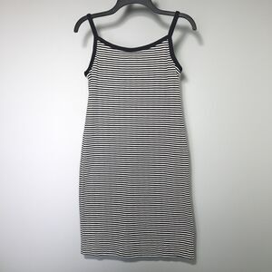 VTG USA Virgo Petite 6 Knit Tank Dress Striped Mini Summer Dress Grunge 90's Alt
